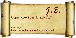 Gyurkovics Enikő névjegykártya