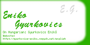 eniko gyurkovics business card