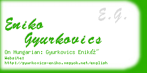 eniko gyurkovics business card